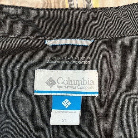 Columbia Omni Wick Yellow/Tan Plaid Button-Down Shirt Men’s Size XL - Picture 3 of 9